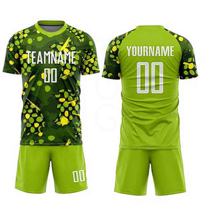 ชุดฟุตบอลชาย ลายจุดสีเขียว เสื้อซับลิเมชั่น กางเกงขาสั้น คอกลม แห้งเร็ว ทรงสปอร์ต สำหรับผู้ใหญ่ ทุกฤดูกาล - Product Image 3
