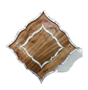 Increíble bandeja de chocolate con incrustaciones de madera y nácar, diseño artesanal, hecha a medida, ideal para los mejores regalos de Navidad. - Product Image 5