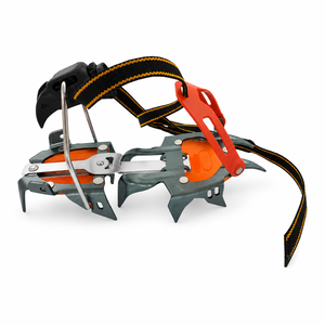 Crampons d'escalade sur glace unisexes CRM-12-S HM Brand 12 points, anti-statiques, en acier allié, certifiés CE, bleus et noirs - Product Image 4
