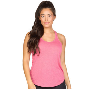 Débardeur dos nageur rose pour femme, séchage rapide, léger, en polyester respirant, pour fitness et entraînement, avec logo frontal, style décontracté - Product Image 1