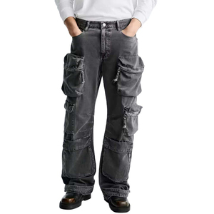 Pantalones Cargo para Hombre, Multibolsillos, Estampados, de Lona 100% Algodón, Corte Regular, Rectos, Planos, Ecológicos, Transpirables y de Secado Rápido - Product Image 1