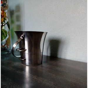 Elegant Stainless Steel <b>Ice</b> Bucket Silver Color Shiny Polish with Handle Handmade Home Bar Accessories for Bartending & Parties - Product Image 6