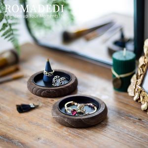 Portavelas de madera estilo rústico - Portavelas de pilar para centro de mesa, bandeja pequeña elevadora, plato redondo de madera, pedestal - Product Image 2