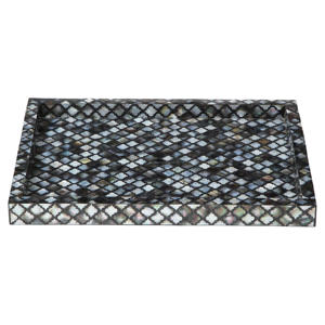 High Quality <b>Large</b> Size Faux Marble White Serving Tray Resin Bathroom Storage Home Indoor Trays Resin Vanity Tray Wood <b>Frames</b> - Product Image 3