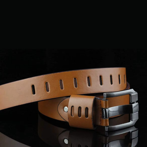 Ceintures en cuir de vachette de luxe pour hommes et femmes, nouveau design, boucle carrée, ceintures en cuir véritable unisexe - Product Image 5
