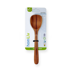 Cuchara de Postre de Madera de Teca Emila, Ecológica y Natural, Apta para Alimentos, Sin Pintura ni Barniz, Halal, Personalizable - Product Image 1