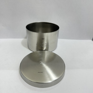Wholesale Custom Stainless Steel Christmas Candle <b>Jars</b> Lid 4.5 oz Brushed Finish Handmade Durable Home Decor Luxury <b>Empty</b> Candle - Product Image 5