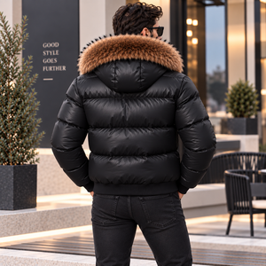 Chaqueta de Hombre Elegante de Piel de Oveja, Transpirable, Informal, de Verano, con Capucha |   Chaqueta de Cuero |   Chaqueta de Cuero para Hombre |   Chaqueta de cuero - Product Image 6