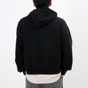 Sweat-shirt à capuche uni de haute qualité en coton et polyester pour homme, coupe régulière, poids lourd, de la marque Clush Industries, vente en gros - Product Image 3