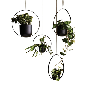 Eco-Friendly Metal Plant Hanger Powder Coated Iron Hanging Flower <b>Pot</b> With Chain Luxury Decorative Garden Planter For Balcony - Product Image 5