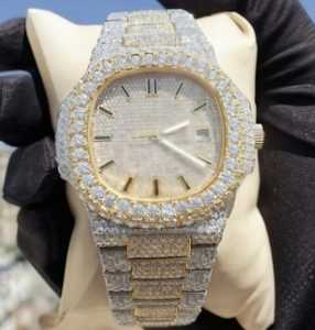 Montre tendance en acier inoxydable avec quartz et diamants Moissanite, idéale pour les affaires et les occasions décontractées – Approvisionnement direct usine - Product Image 2