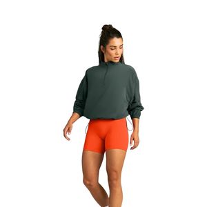 Dark Green <b>Women's</b> Polyester Windbreaker <b>Jacket</b> Custom Logo Letter Print Full Zip High Neck <b>Lightweight</b> Outdoor Streetwear OEM - Product Image 2