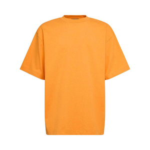 เสื้อยืดโอเวอร์ไซส์ผู้ชาย สีส้ม ผ้าฝ้าย แขนสั้น คอกลม ลำลอง สีพื้น พิมพ์ลายโลโก้ด้านหน้า ผ้าเจอร์ซีย์ - Product Image 3
