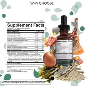 Gotas Líquidas para el Soporte de la Tiroides con Yodo, Ashwagandha, Zinc y Selenio, Absorción Rápida, Equilibrio Hormonal, MSDS, OEM a Granel - Product Image 2