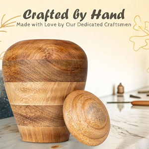 Luxury Wooden Cremation Urn for Memorial Services Wooden Keepsake Urn for Ashes Storage by AYAANS - Product Image 4
