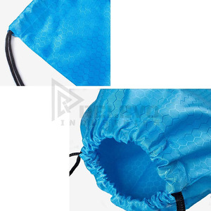 Relevo Custom <b>Drawstring</b> <b>Backpack</b> Blue PP Material Sports Bag Gym Travel Use - Product Image 4