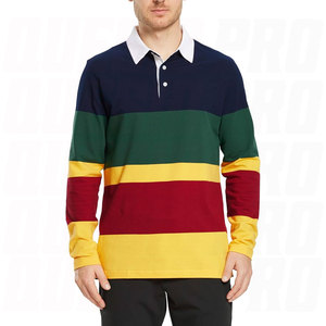Camiseta de Rugby de la Mejor Calidad para Hombre, Manga Larga, Cuello Polo, Dos Tonos, Ropa Deportiva, Camiseta de Rugby - Product Image 1