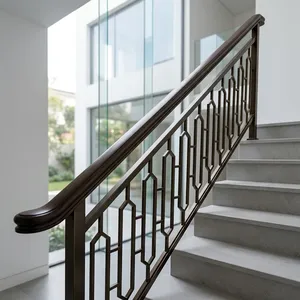Rampe de balcon minimaliste en acier inoxydable, montage au sol, garde-corps tubulaire, résistant à la rouille et à l'eau, pour usage extérieur - Product Image 5