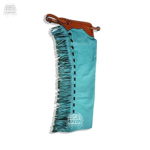 Horse <b>Riding</b> Full <b>Chaps</b> Long Suede Leather Custom Color Western Cowboy Style Leather Tooling Equestrian Equipment Accessories - Product Image 3