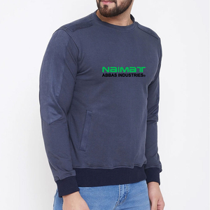 เสื้อสเวตเชิ้ตคอกลมผ้าฟลีซเรียบง่ายสไตล์มินิมอลสำหรับผู้ชาย มีกระเป๋าหน้าขนาดใหญ่ สีพื้น ให้ความอบอุ่น เหมาะสำหรับใส่ออกกำลังกาย - Product Image 5