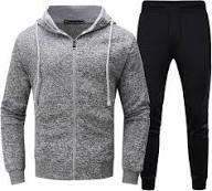 Men tracksuit with zipper <b>jacket</b> designed in basics cotton blended fabric offering comfort and style for gym <b>workout</b> and running - Product Image 3
