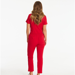 New Design Wholesale Short Sleeve Shirt O Neck Stretchable High Quality Spandex/Polyester/Rayon Heavyweight Men's <b>Scrub</b> Suits - Product Image 4