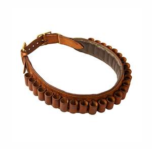 Bandolera Profesional de Caza de Cuero Genuino MOLLE, Porta Cartuchos de Seguridad para Escopeta Calibre 12 - Product Image 1