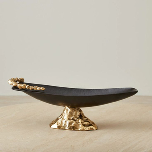 Tazón de Metal Hecho a Mano con Diseño Wabi Sabi, Acabado Pulido, Plato Decorativo para Servir, Adorno Artístico para el Hogar de la India al Precio Más Bajo - Product Image 2