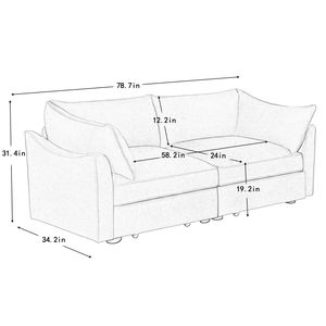 Sofá Loveseat de 2 Plazas con Cajones Extraíbles, Excelente Espacio para Salas de Estar Pequeñas - Product Image 5