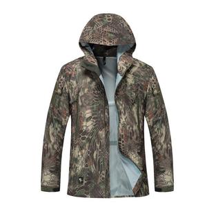 Wholesale Customizable Breathable Waterproof Zipper Closure Stand Collar <b>Shell</b> High Quality Unisex All Hunting Jacket - Product Image 4