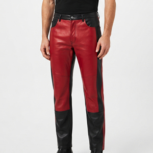 Wholesale Custom <b>Men</b> <b>Leather</b> Pants <b>Men</b> Fashion Streetwear <b>Leather</b> <b>Trousers</b> <b>Men</b> PU <b>Leather</b> Biker Pants <b>Men</b> Slim Fit <b>Leather</b> Pant - Product Image 6