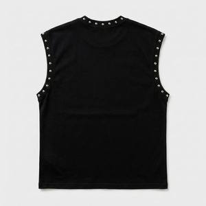 Camiseta sin mangas personalizada con pedrería, impresión DTG, 100% algodón jersey, tela de secado rápido, estilo moderno, para uso unisex. - Product Image 2