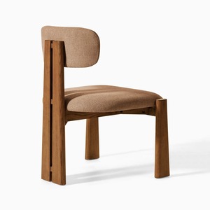 Silla de Comedor Ergonómica y Ecológica de Estilo Escandinavo Moderno, Patas de Madera de Teca, Asiento de Tela de Microfibra, Marca Premium para el Hogar - Product Image 3