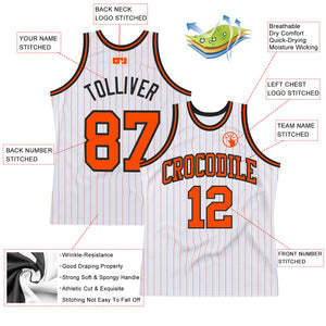 Maillot de basketball personnalisé sublimé, blanc à rayures fines, col en V, sans manches, anti-humidité, unisexe adulte, 100 % polyester, pour équipe personnalisée - Product Image 2