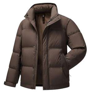 Manteau d'hiver pour homme, imperméable, respirant, épais, rembourré, col montant, capuche, fermeture éclair, vêtements d'extérieur - Product Image 2