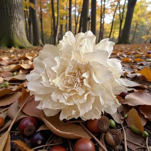 Grande fleur de pivoine faite à la main en bois de Sola, tige en fibre végétale d'Espagne de 15 cm - Product Image 1