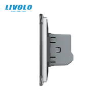 Interrupteur à contact sec LIVOLO certifié CE 12V/24V DC, 1 gang 1 voie, panneau en verre trempé norme UE pour la domotique intelligente