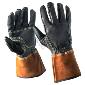 Custom Leather Welding <b>Gloves</b> Heat Resistant Cowhide Safety Work <b>Gloves</b> <b>Long</b> Cuff Industrial Protective Hand <b>Gloves</b> - Product Image 6