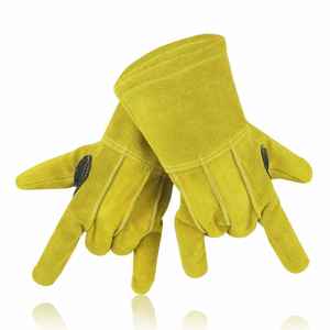 Fabricants directs d'usine, gants de travail en cuir de qualité supérieure, couleurs et designs demandés par les clients, gants de travail en cuir résistants. - Product Image 6