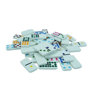 Juego de Dominó Doble 6 Jumbo Verde de Resina, 28 Fichas de Dominó de Urea de 12 mm, Tamaño Torneo Personalizado, Sin Caja Interior, para Juego de Casino - Product Image 5