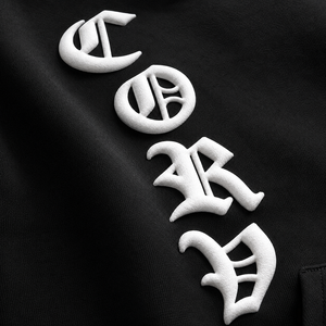 Conjuntos de sudaderas con capucha extragrandes para hombre con estampado de letras góticas personalizadas y joggers de pierna ancha de doble cintura, de felpa de algodón de alto gramaje, lisos. - Product Image 4