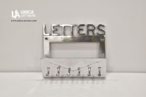 Aluminum Modern Eco-Friendly Portable Wall Mounted <b>Hooks</b> & <b>Rails</b> Mailbox Newspaper Holder Magazine Rack for Entryway - Product Image 4