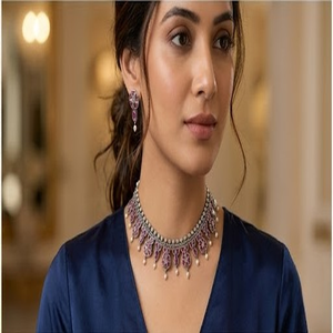 DIVYORO Vintage Style Copper Alloy Ornate <b>Necklace</b> and Earrings Set with Adjustable Length Classic Design for Women - Product Image 4
