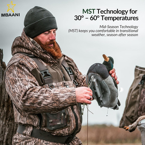เสื้อฮู้ดผู้ชาย MST Endurance Soft Shell ลายพรางสำหรับล่าสัตว์ แบบซิป ¼ ตัว มีกระเป๋าหน้าอกและกระเป๋าซิปข้าง 2 ช่อง - Product Image 4