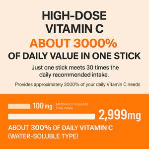 Vitamine C Acide Ascorbique Poudre 90 Sachets Booster Immunitaire Quotidien Antioxydant OEM Corée Supplément - Product Image 2