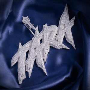 Colgante frontal especial de letra inicial con incrustaciones de moissanita, estilo Hip Hop, con cadena de eslabones cubanos, chapado en rodio, plata 925 - Product Image 1