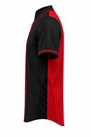 Jersey Bisbol Pria Bermotif Merah Hitam Lengan Pendek Kancing Depan Bernapas Cepat Kering Kemeja Olahraga Regular Fit Semua Musim