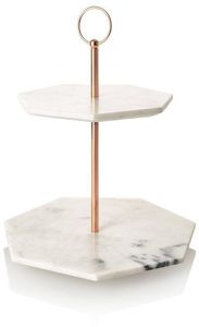 Support à gâteau rond de luxe en marbre, plateau de présentation de desserts sur piédestal, centre de table pour mariage et anniversaire - Product Image 2