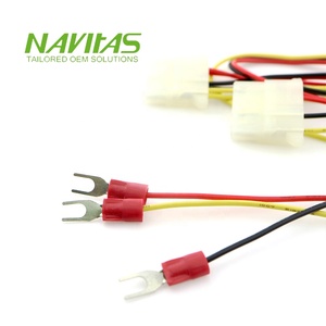 Tùy chỉnh amp 14804240 4 pin 1007 22 AWG cách điện ngã ba uốn thiết bị đầu cuối cáp dây nịt lắp ráp - Product Image 4