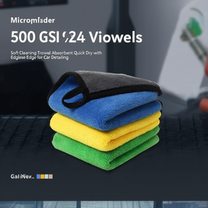 ผ้าไมโครไฟเบอร์ 500 GSM ขนาด 16x24 นิ้ว สำหรับทำความสะอาดรถยนต์ ซึมซับน้ำได้ดี แห้งเร็ว ไร้ขอบ สำหรับงานดีเทลลิ่งรถยนต์ - Product Image 3